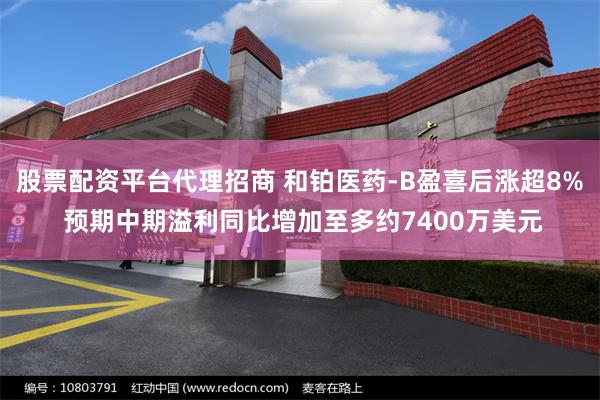 股票配资平台代理招商 和铂医药-B盈喜后涨超8% 预期中期溢利同比增加至多约7400万美元