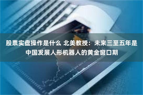股票实盘操作是什么 北美教授：未来三至五年是中国发展人形机器人的黄金窗口期