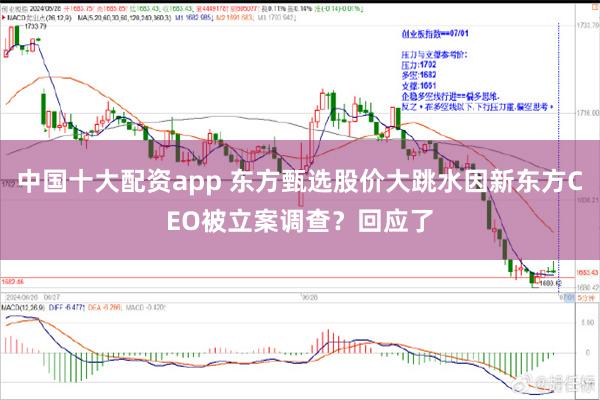 中国十大配资app 东方甄选股价大跳水因新东方CEO被立案调查?回应了