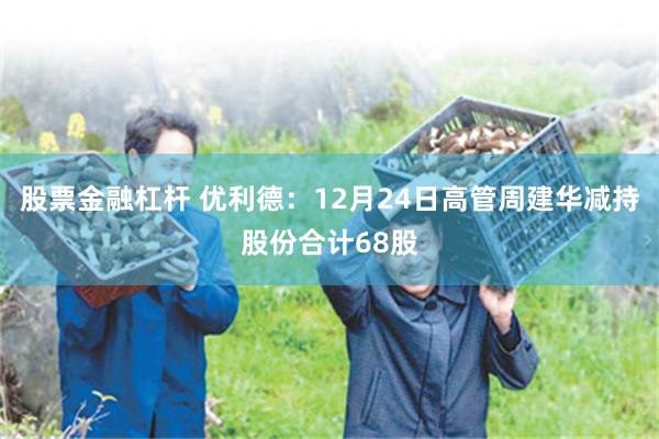 股票金融杠杆 优利德：12月24日高管周建华减持股份合计68股
