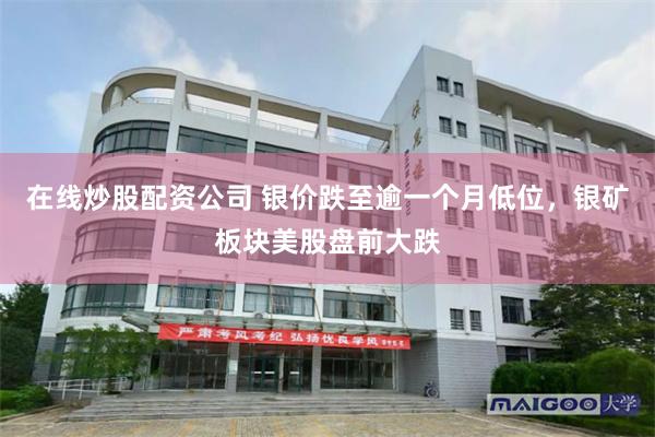 在线炒股配资公司 银价跌至逾一个月低位，银矿板块美股盘前大跌