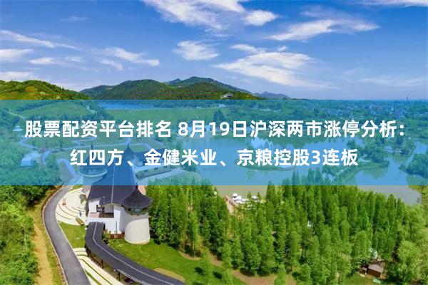 股票配资平台排名 8月19日沪深两市涨停分析：红四方、金健米业、京粮控股3连板