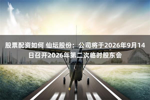 股票配资如何 仙坛股份：公司将于2026年9月14日召开2026年第二次临时股东会