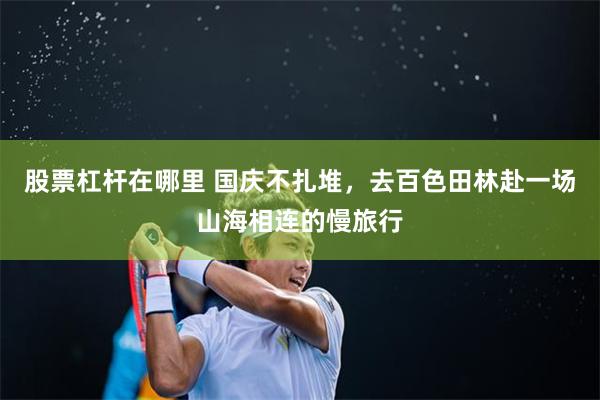 股票杠杆在哪里 国庆不扎堆，去百色田林赴一场山海相连的慢旅行