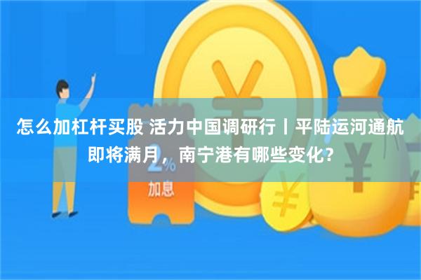 怎么加杠杆买股 活力中国调研行丨平陆运河通航即将满月，南宁港有哪些变化？